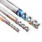 Drillpro 3-10mm DLC Colorful End Mill For Aircraft Aluminum Upgrade Milling