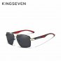 Aluminum Men's Sunglasses Polarized Mirror Lens Red Design Temples