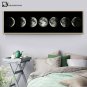 Full Eclipse of The Moon Canvas Poster Minimalist Art Universe Wall Long Banner