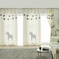 1x Panel Kids Children Room Curtain Window Dressing Covering Horse Pony Flag