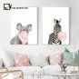 Giraffe Zebra Animal Posters And Prints Canvas Art Painting Wall Art Nursery