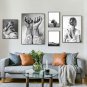 Black And White Nordic Poster Unframed Wall Art Canvas Painting Love
