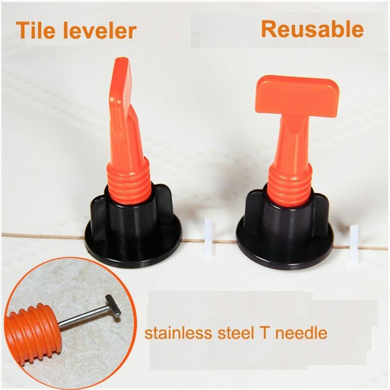 50pcs/lot Floor Wall Tile Leveling System Leveler Plastic Clip Adjustable Spacer