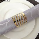 10Pcs/set Metal Napkin Rings Hotel Banquet Dinner Table Decoration Party Gold