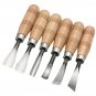 6Pcs Wood Carving Hand Chisels Tool Set Woodworking Professional Lathe Gouges