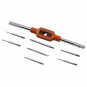 Drillpro M1-8 Adjustable Tap Spanner with 7pcs M1.1-M2.5 Mini Screw Hand Tap Set