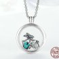 Sterling Silver Floating Pendant Necklace Fit 7 Petite Charms Women Girl Gift