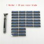 1 Razor Holder + 30 Pcs Three Layer Razor Blade Men Safety Handle Shaving