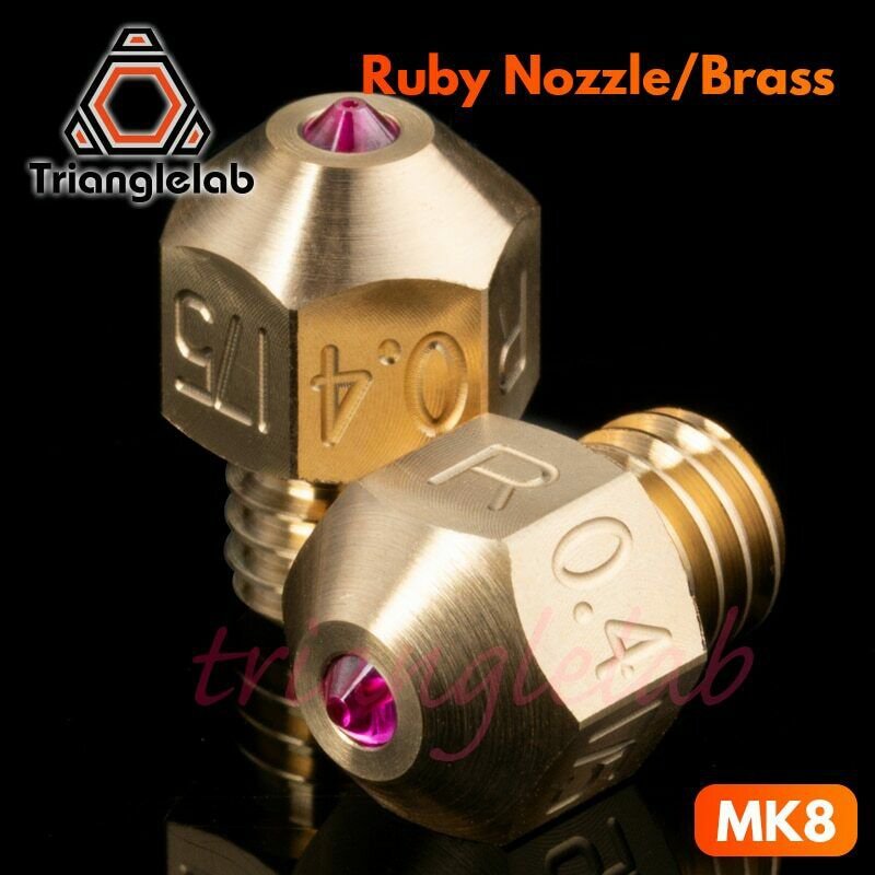 High Temperature MK8 Ruby Nozzle 1.75MM PETG ABS PEI PEEK NYLON for 3D Printer