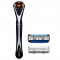 Qshave Black Spider Manual Man Shave Razor With Trimmer + 2 Blades