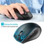 TeckNet Bluetooth Wireless Mouse 2.4g 2600/2000/1600/1200/800 DPI Red Purple ...