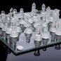 20*20 / 25*25CM High-end Elegant K9 Checker Glass Chess Game Set Home