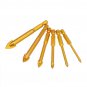 6pcs 4-12mm Spear Point Head 1/4 Inch Hex Shank Ceramic Tile Glass Drill Bit Set