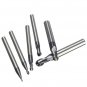Drillpro DB-M12 6pcs R0.5-3mm Nitrogen Coated 2 Flutes Ball Nose End Mill