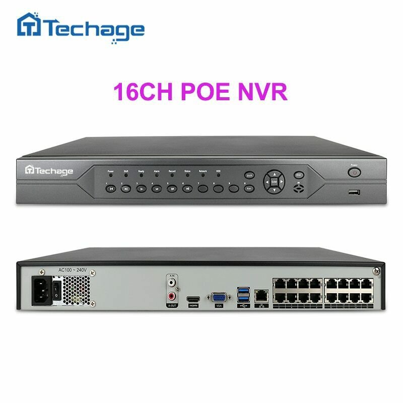 H.265 H.264 16CH 5MP 4K 48V POE NVR P2P ONVIF 1080P Network Video Surveillance