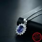 Sterling Silver Pendant Crystal Zirconia Classic Necklace Jewelry Gift For Women