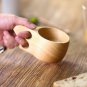Finland Kuksa Wooden Cup Tea Coffee Mug Wood Handle Two Holes Rope Hook