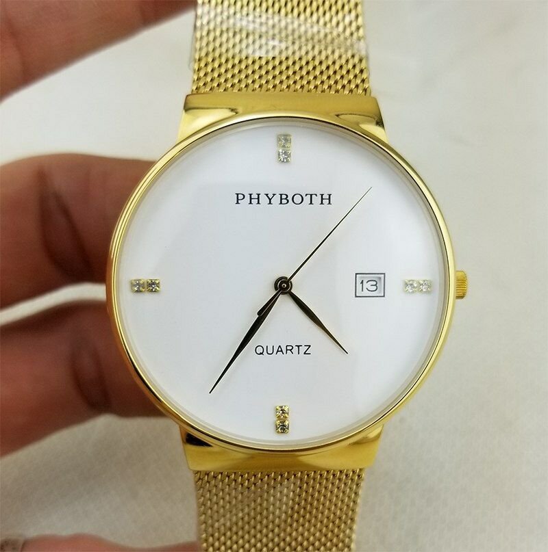 Woman's Classic Gold Silver Wrist Watch Casual Luxury Stainless Steel Watch Gift