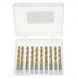 Drillpro 10pcs 3.175mm Shank Titanium Coated Spiral Flat End Milling Cutter Two