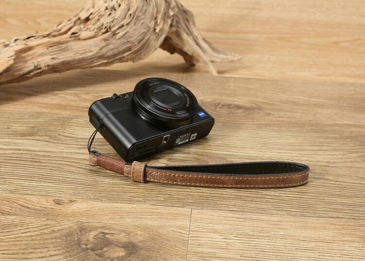 Leather Camera Wrist Strap DSLR Hand Lanyard For Sony RX100/M2/M3/M4/M5