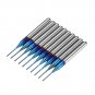 Drillpro 10pcs 0.5-1.0mm Blue NACO Coated PCB Bits Carbide Engraving Milling