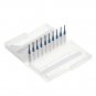 Drillpro 10pcs 1.6-2.0mm Blue NACO Coated PCB Bit Carbide Engraving Milling