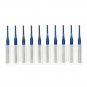 Drillpro 10pcs 1.6-2.0mm Blue NACO Coated PCB Bit Carbide Engraving Milling