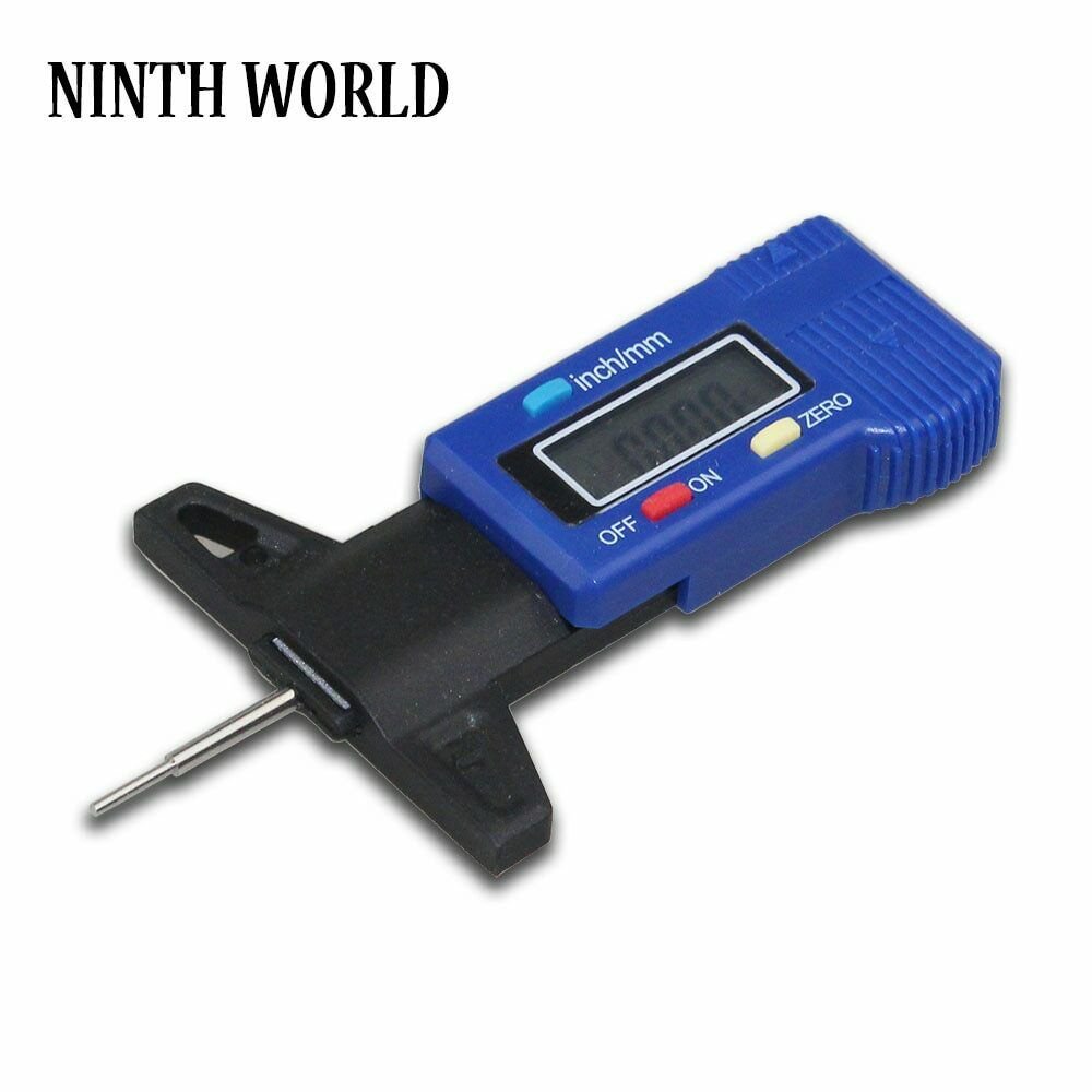 Digital Tire Tread Depth Gauge Meter Measurer LCD Display Checker 0-25.4mm