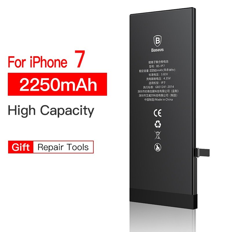 2250mAh Lithium Battery Compatible For iPhone 7 With Free Tools