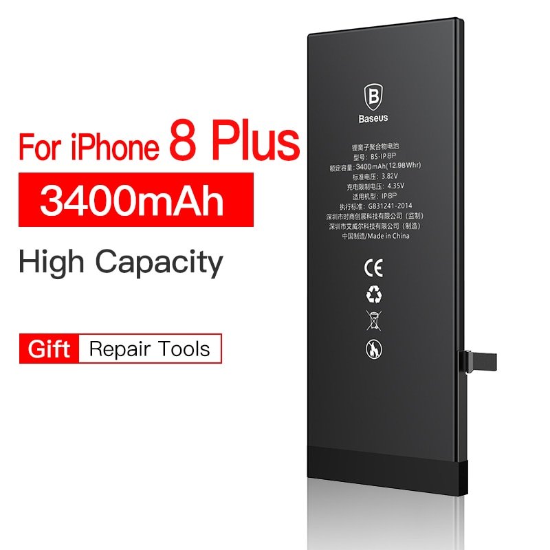 3400mAh Lithium Battery Compatible For iPhone 8 Plus With Free Tools