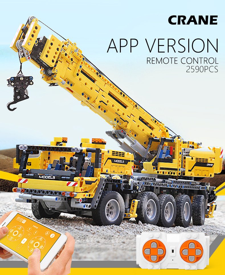 2600PCS APP Control Technic Car Compatible With Mobile Crane MK II Set Blocks Kit 20004 MOC