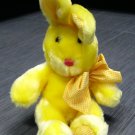 Yellow Bunny Rabbit with ribbon Soft PLUSH STUFFED ANIMAL