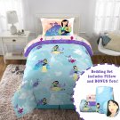 5 Pcs DISNEY MULAN Twin Size Bed Bedding Reversible Comforter Decorative Pillow