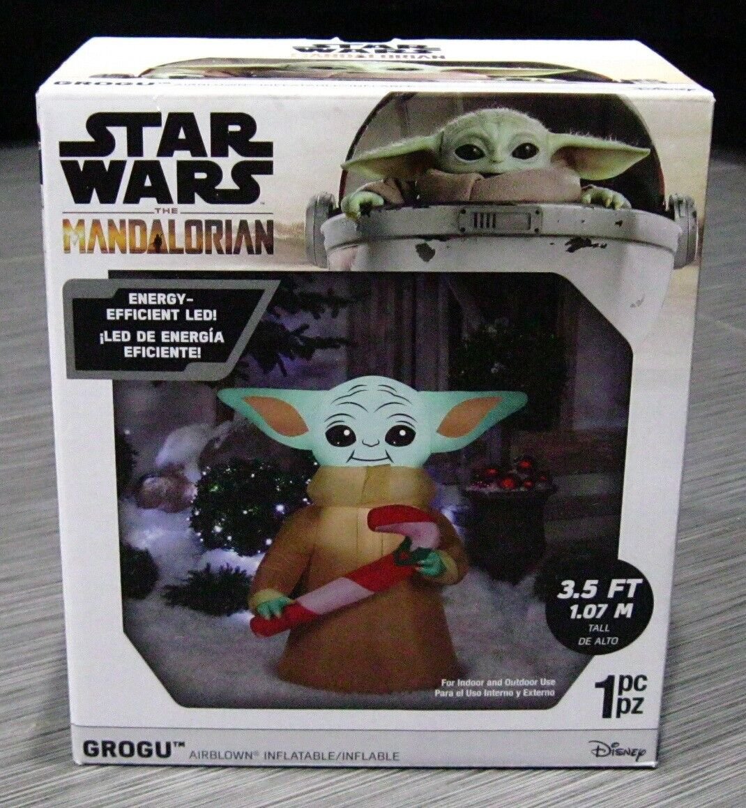 Gemmy STAR WARS Baby YODA Grogu Candy Cane CHRISTMAS Airblown