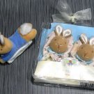 2001 Newborn Beatrix Potter PETER RABBIT Baby Mitt MITTEN RATTLES + Wrist Rattle