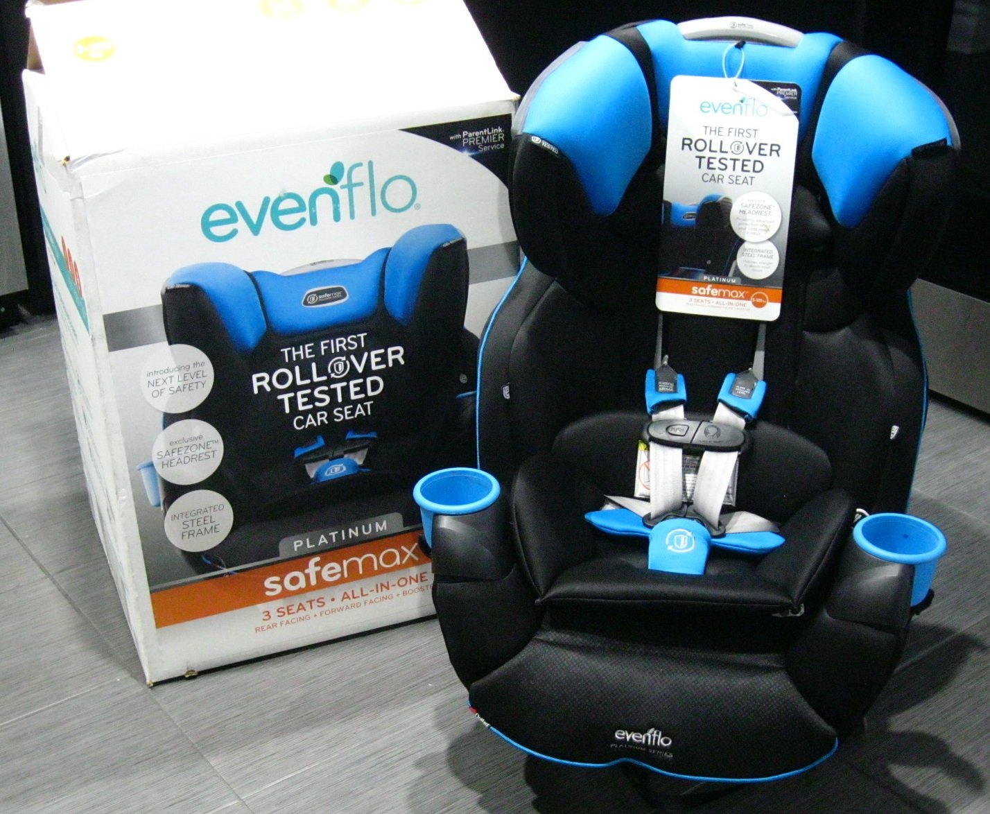 EVENFLO SafeMax Roll Over Tested Deluxe Car Seat Rear Forward Booster 5-120lbs