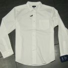GEORGE Men's Long Sleeve Stretch Poplin Dress Shirt WHITE Wrinkle Resistant Sz L