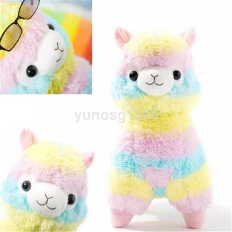 amuse alpacasso rainbow alpaca plush