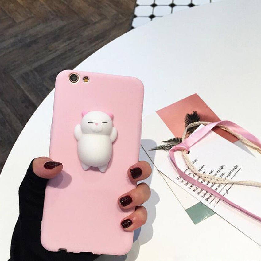 Squishy 3d Soft Silicone Cat Bear Tpu Phone Case Cute Cover For Iphone 5 8 Plus 0916