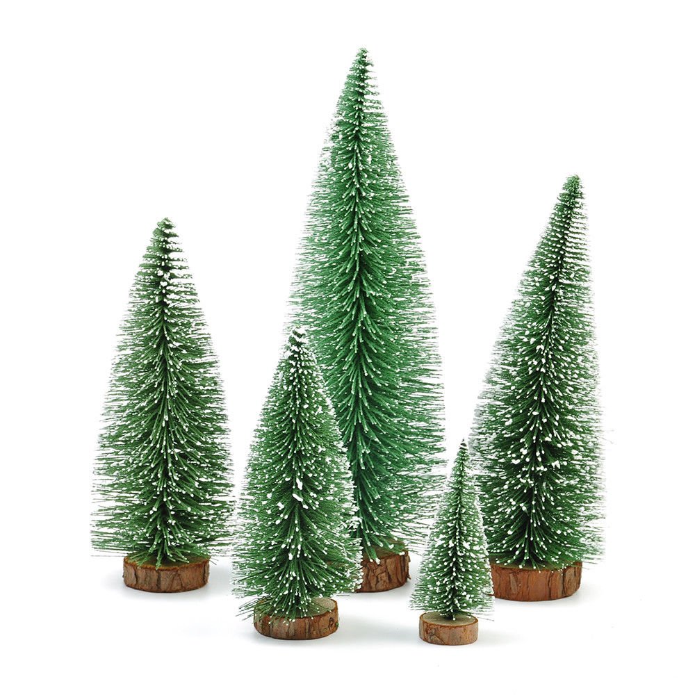 Small Pine Trees Christmas Decoration Mini Snow Christmas Tree Decor ...