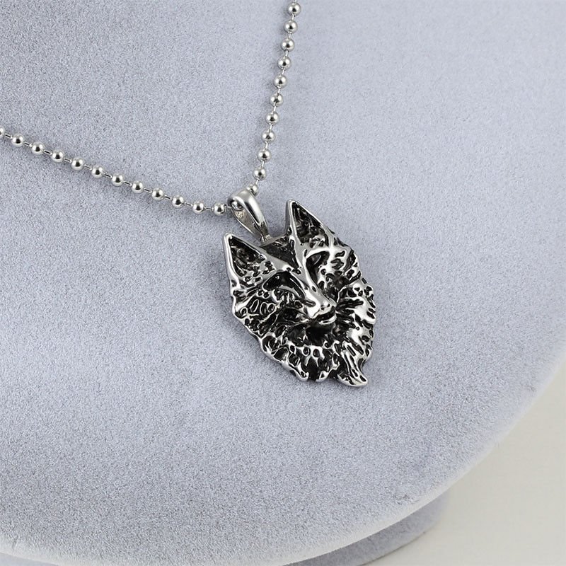 Wholesale Lot 3Pcs Fashion Stainless Steel Fox Chain Necklaces Pendants