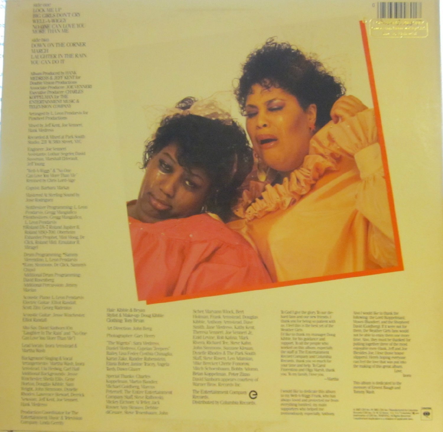 Weather Girls - Big Girls Don't Cry (Columbia 39980) (with 