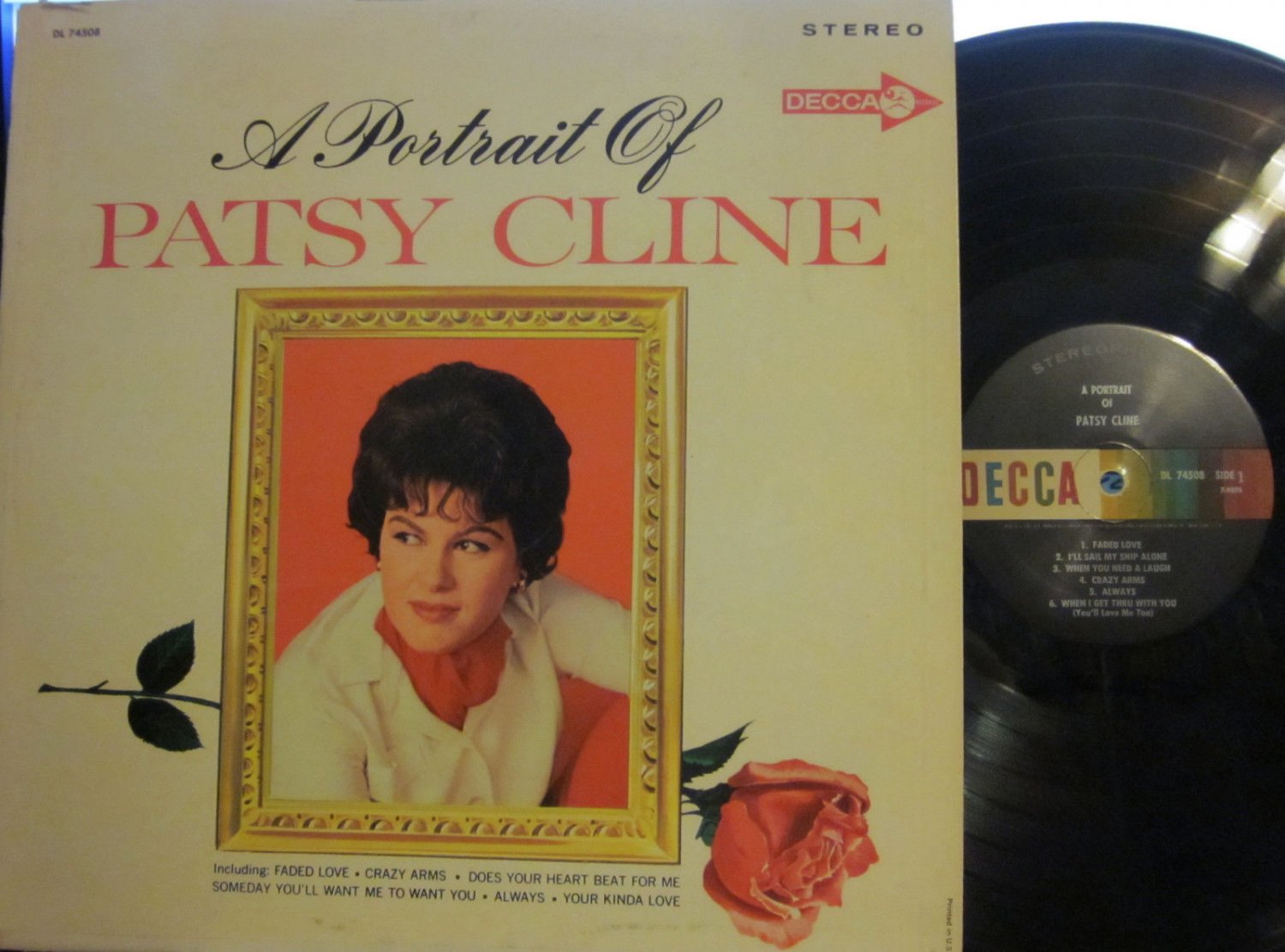 Patsy Cline - A Portrait of Patsy Cline (Decca 74508) (with 