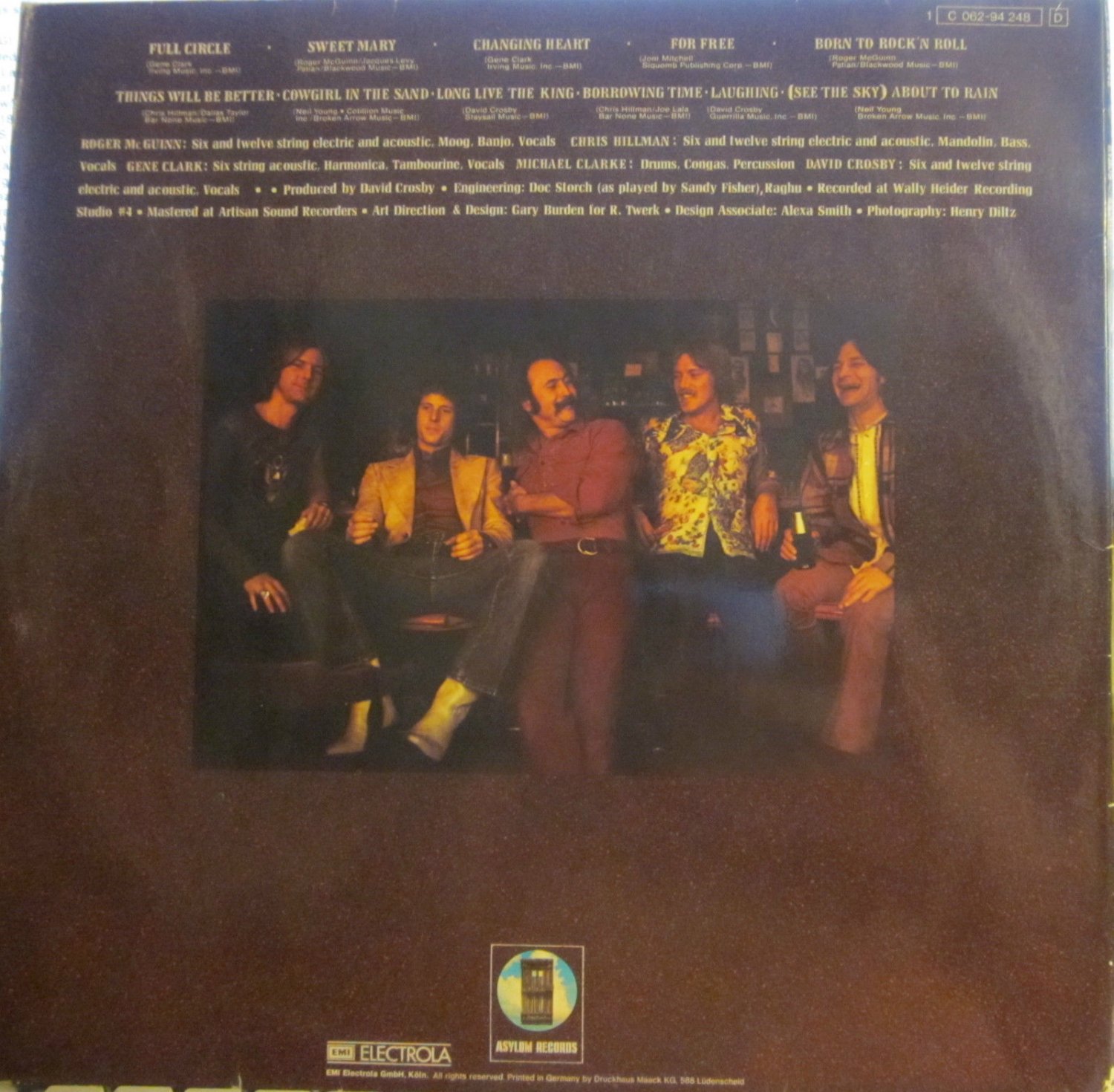 Byrds (Asylum 062-94 248) (original member reunion album (German ...