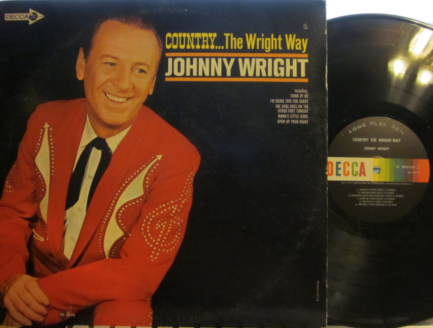 Johnny Wright - Country...The Wright Way (Decca 4846) Mono (Kitty Wells ...