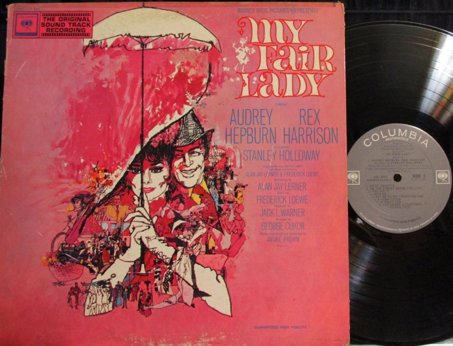 My Fair Lady Soundtrack Columbia Audrey Hepburn Rex Harrison Mono