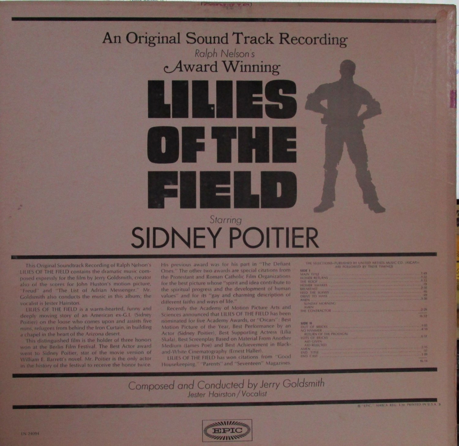 Lilies of the Field (Soundtrack) (Mono) Poitier (Jerry Goldsmith,Jester