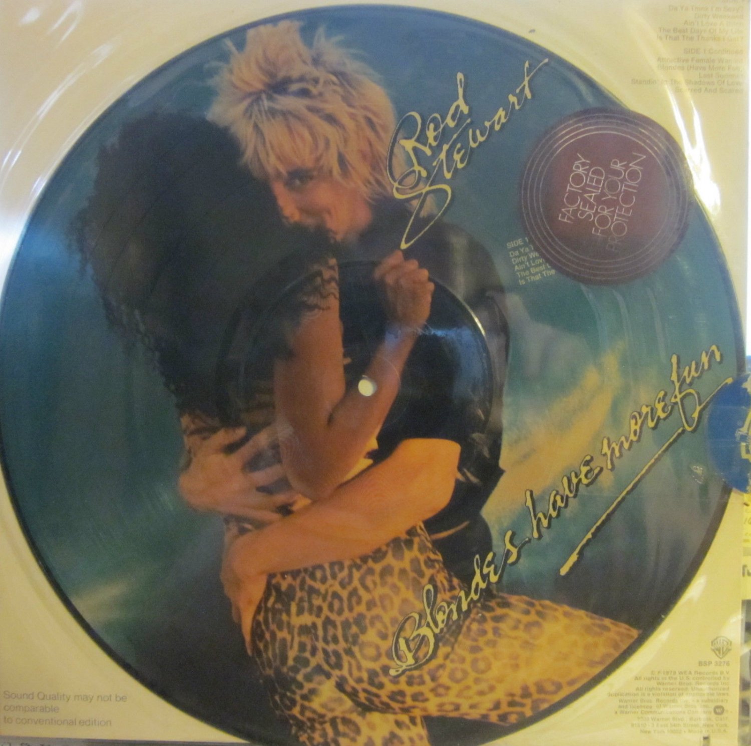Rod Stewart Blondes Have More Fun W B Picture Disc With