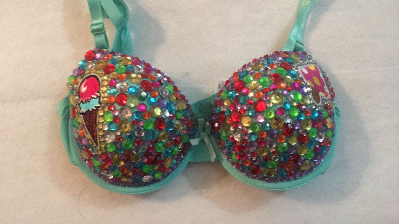 Handmade Bedazzled Bra
