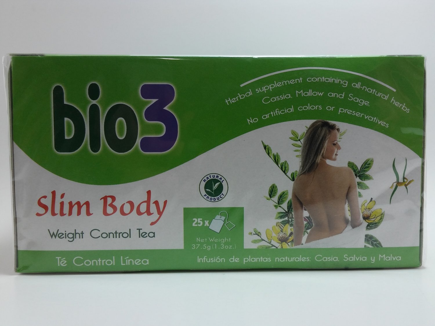 Bio3 Weight Control Tea, Slim Body , Slimming Tea , 3 Pack , 75 bags